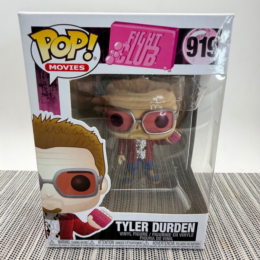 Funko Pop Movies Fight Club Tyler Durden 919 Vinyl Figure Red Jacket Soap Bar